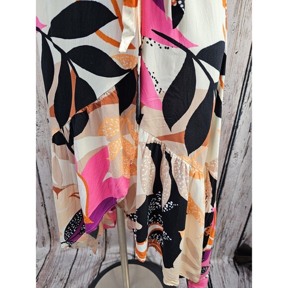 ALK Women's M Apt 9 Tie Waist Wrap Hi-Lo Maxi Dress Floral Summer Spring NEW NWT - Picture 3 of 9